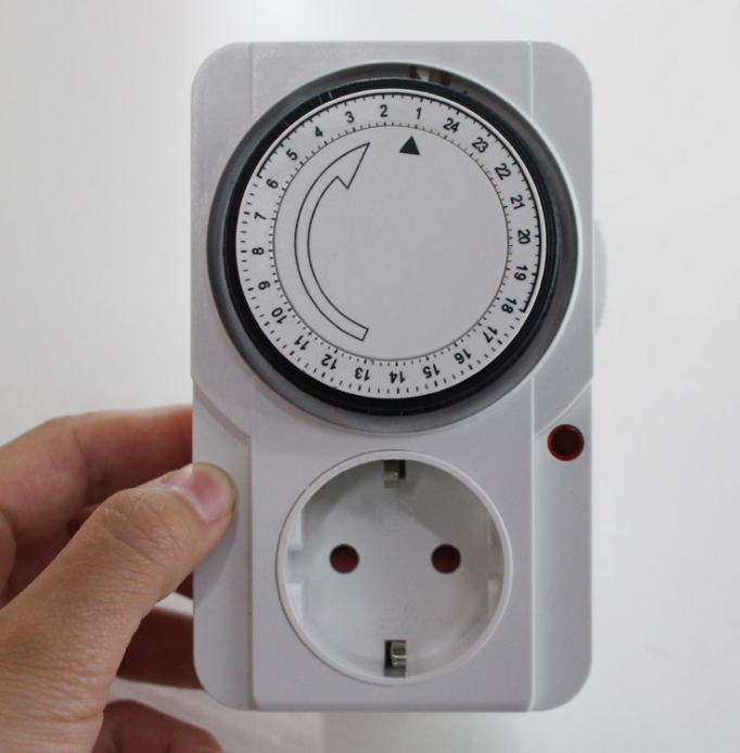 Enchufe con temporizador estándar de la UE, interruptor temporizador mecánico de 16 A