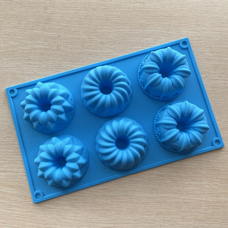 Moldes de Silicona de 6 Cavidades para Pastel y Donas con Diseño de Ángel Hueco