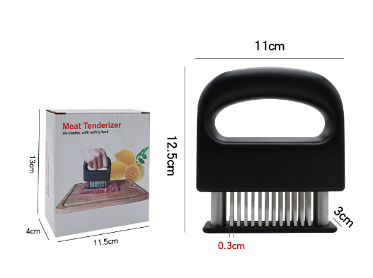 Martillo Ablandador de Carne de Acero Inoxidable - 48 Cuchillas