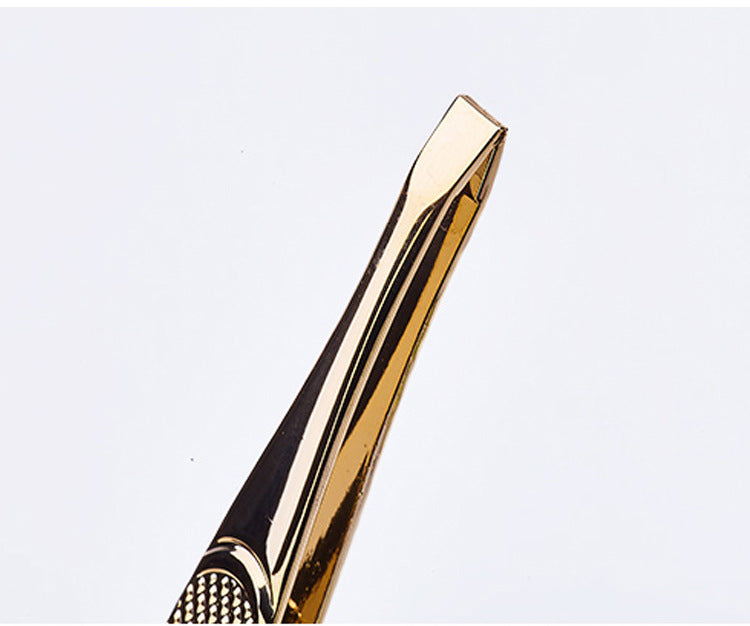 Pinzas para Cejas de Acero Inoxidable Dorado