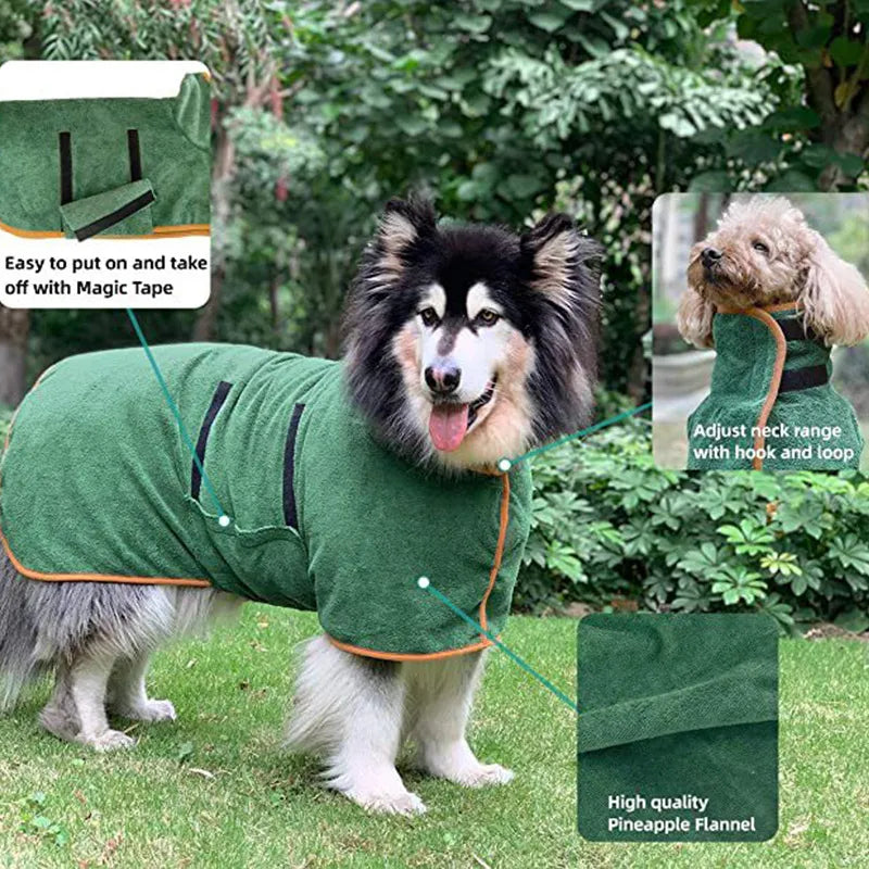 Albornoz para Mascotas de Secado Rápido