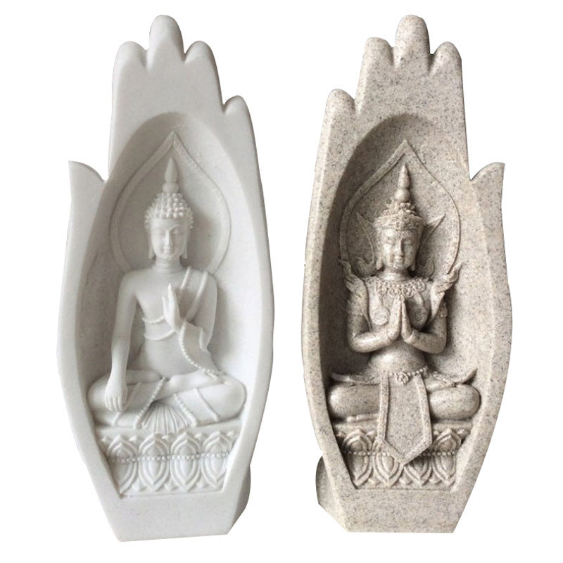 Elegante pieza de arte de la mano de Buda
