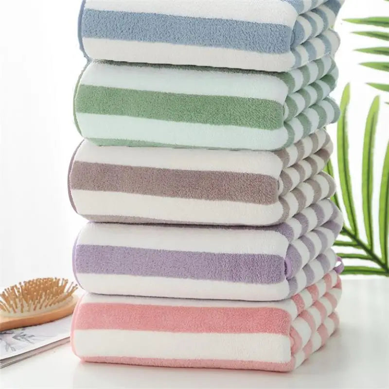 Toalla de baño de algodón a rayas