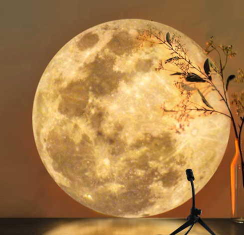 Lámpara Luna USB con Proyección de la Tierra