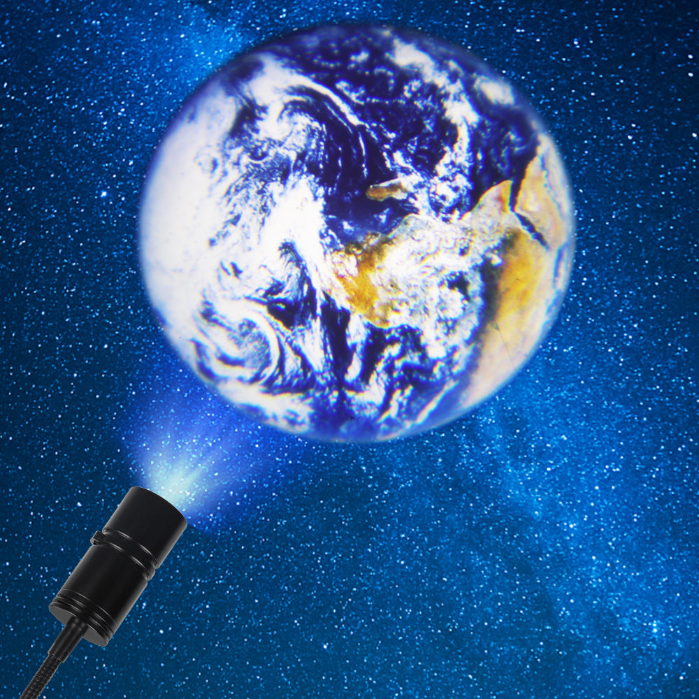 Lámpara Luna USB con Proyección de la Tierra