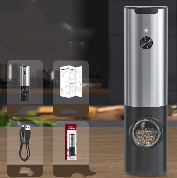 Molinillo Eléctrico de Pimienta con Carga USB