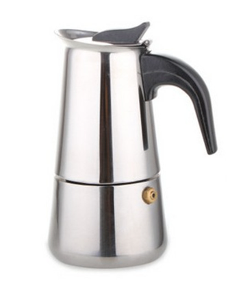 Cafetera Moka de Acero Inoxidable con Estufa Eléctrica