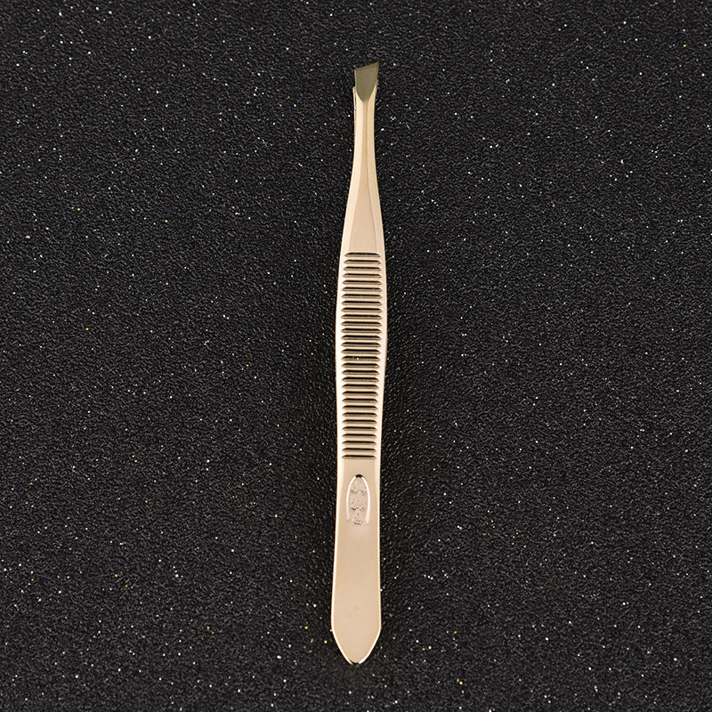Pinzas para Cejas de Acero Inoxidable Dorado