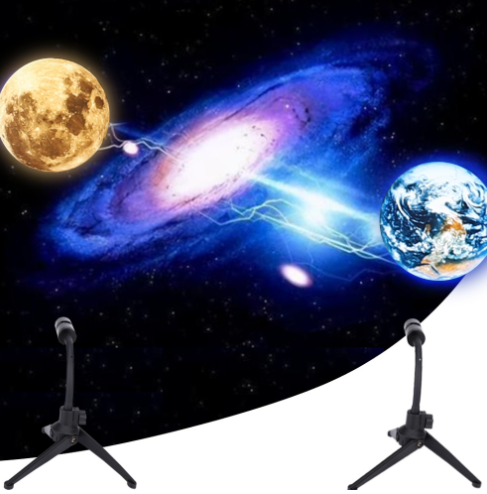 Lámpara Luna USB con Proyección de la Tierra