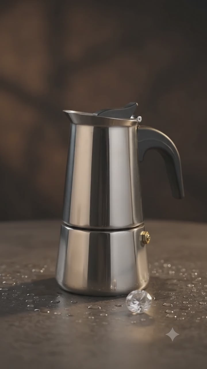 Cafetera Moka de Acero Inoxidable Multi-cocina